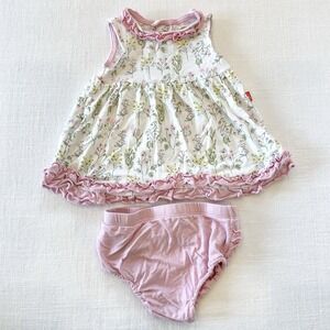 Magnetic Me 0-3M Flowers Floral Baby Girl Outfit Pink Ruffles 2017